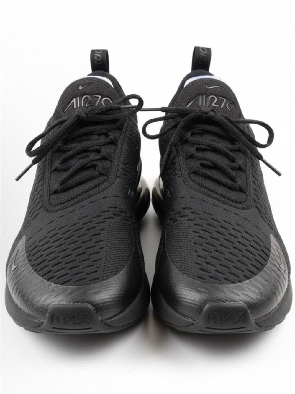 Nike Air Max 270 Triple Black Men's Sneakers - Picture 2 of 5
